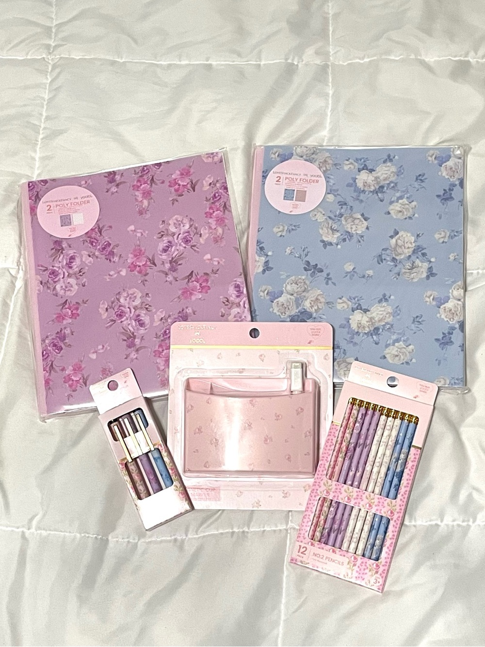 NEW LoveShackFancy x Target Yoobi Pencils Magnetic Cup Marker Pens Folders Set